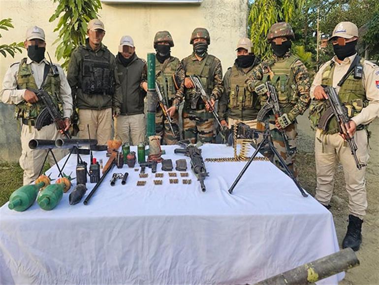 Security Forces Recover Weapons, Ammunition in Imphal East