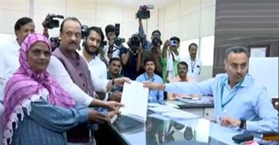 Ajit Pawar files nomination papers from Baramati assembly seat